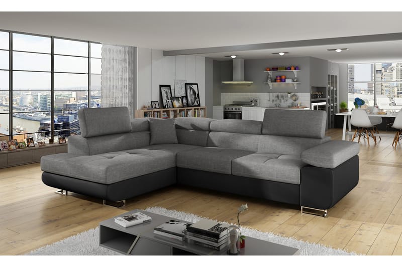 Bäddsoffa Hipolito med Schäslong Vänster - Bäddsoffa divan