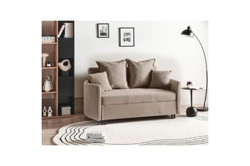 Bäddsoffa Hovin - Beige, svart - Möbler - Soffa - Bäddsoffa - 2 sits bäddsoffa