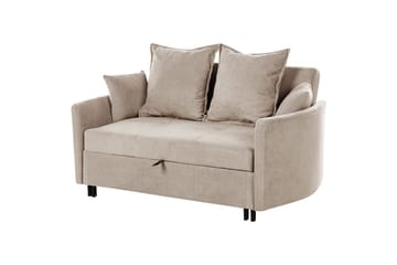 Bäddsoffa Hovin - Beige, svart - Möbler - Soffa - Bäddsoffa - 2 sits bäddsoffa