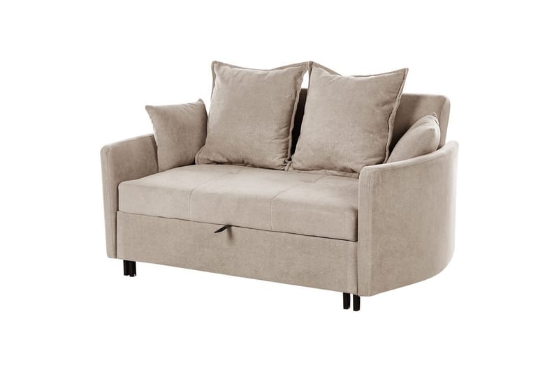 Bäddsoffa Hovin - Beige, svart - Möbler - Soffa - Bäddsoffa - 2 sits bäddsoffa