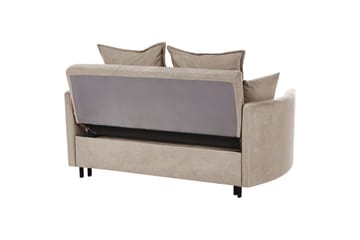 Bäddsoffa Hovin - Beige, svart - Möbler - Soffa - Bäddsoffa - 2 sits bäddsoffa