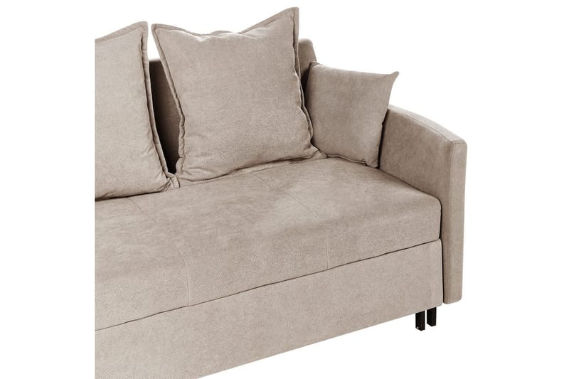 Bäddsoffa Hovin - Beige, svart - Möbler - Soffa - Bäddsoffa - 2 sits bäddsoffa