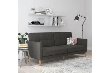 Bäddsoffa Lilly Antracit, Linne - Antracit, Linne - Möbler - Soffa - Bäddsoffa - 3 sits bäddsoffa