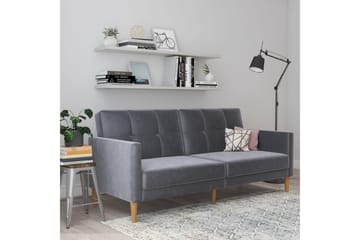 Bäddsoffa Lilly Antracit, Sammet - Antracit, Sammet - Möbler - Soffa - Bäddsoffa - 3 sits bäddsoffa