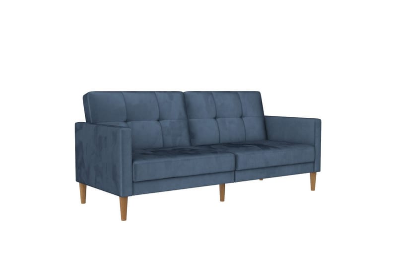 Bäddsoffa Lilly Blå, Sammet - Blå, Sammet - Möbler - Soffa - Bäddsoffa - 3 sits bäddsoffa