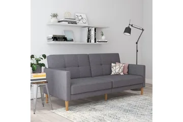 Bäddsoffa Lilly Ljusgrå, Linne - Ljusgrå, Linne - Möbler - Soffa - Bäddsoffa - 3 sits bäddsoffa
