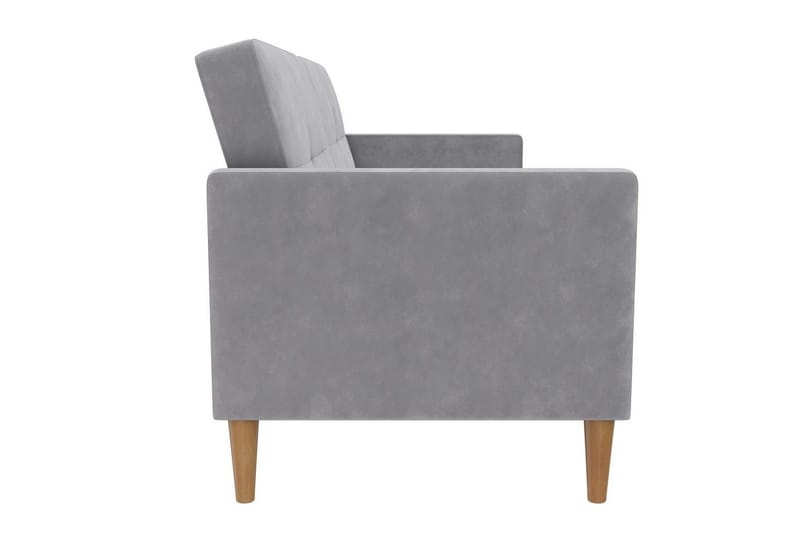 Bäddsoffa Lilly Ljusgrå, Sammet - Ljusgrå, Sammet - Möbler - Soffa - Bäddsoffa - 3 sits bäddsoffa