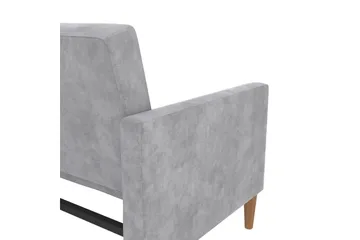 Bäddsoffa Lilly Ljusgrå, Sammet - Ljusgrå, Sammet - Möbler - Soffa - Bäddsoffa - 3 sits bäddsoffa