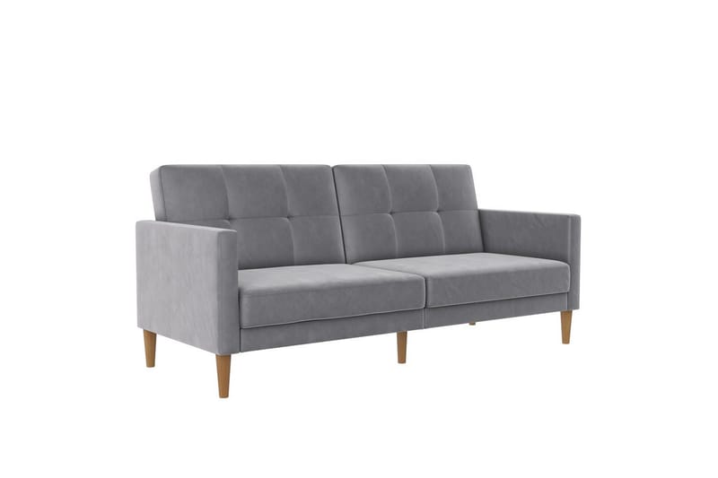 Bäddsoffa Lilly Ljusgrå, Sammet - Ljusgrå, Sammet - Möbler - Soffa - Bäddsoffa - 3 sits bäddsoffa