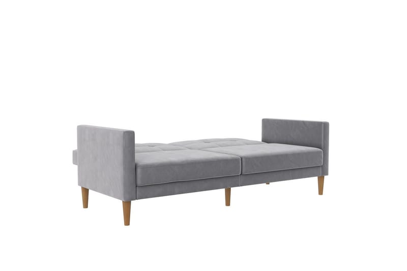 Bäddsoffa Lilly Ljusgrå, Sammet - Ljusgrå, Sammet - Möbler - Soffa - Bäddsoffa - 3 sits bäddsoffa