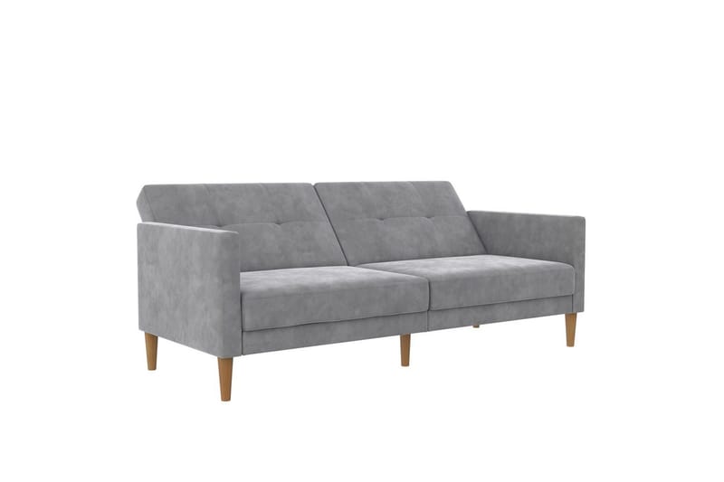 Bäddsoffa Lilly Ljusgrå, Sammet - Ljusgrå, Sammet - Möbler - Soffa - Bäddsoffa - 3 sits bäddsoffa