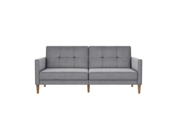Bäddsoffa Lilly Ljusgrå, Sammet - Ljusgrå, Sammet - Möbler - Soffa - Bäddsoffa - 3 sits bäddsoffa