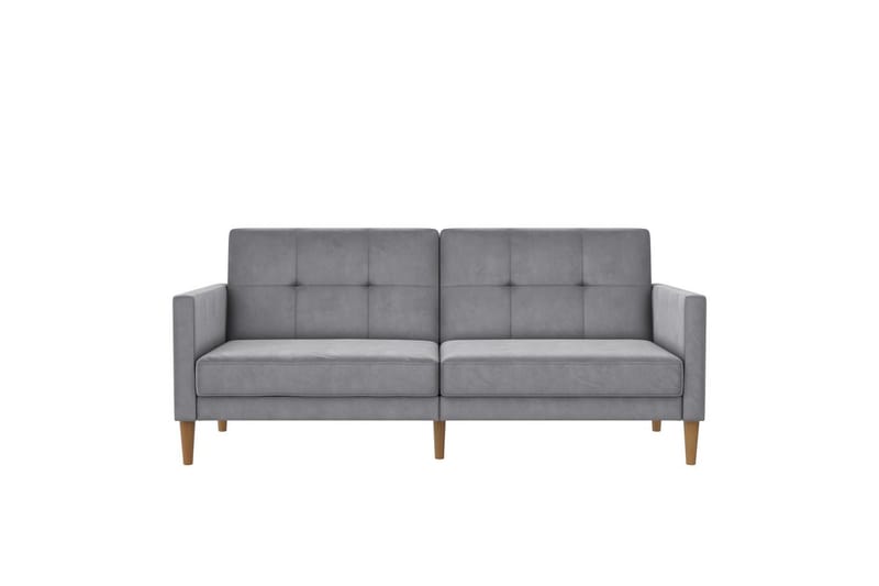 Bäddsoffa Lilly Ljusgrå, Sammet - Ljusgrå, Sammet - Möbler - Soffa - Bäddsoffa - 3 sits bäddsoffa