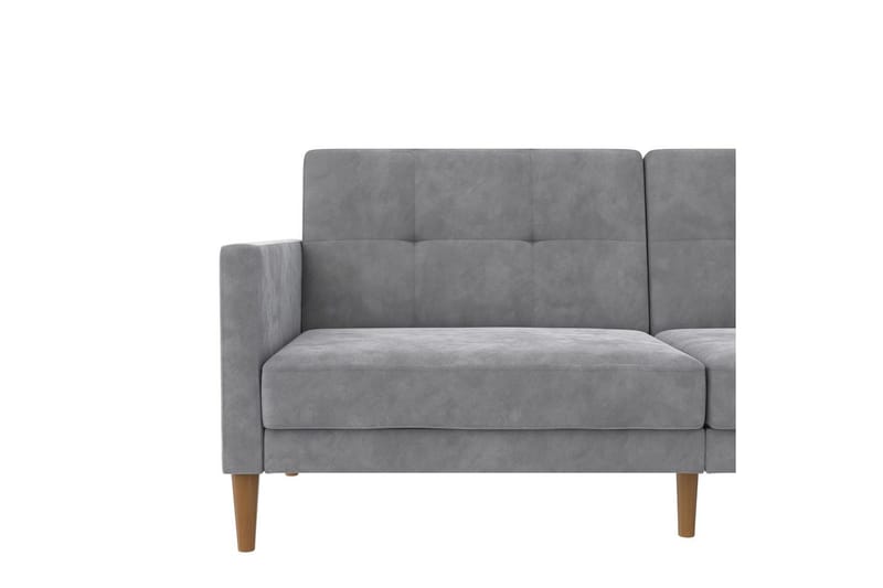 Bäddsoffa Lilly Ljusgrå, Sammet - Ljusgrå, Sammet - Möbler - Soffa - Bäddsoffa - 3 sits bäddsoffa
