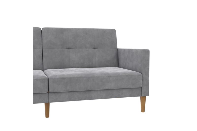 Bäddsoffa Lilly Ljusgrå, Sammet - Ljusgrå, Sammet - Möbler - Soffa - Bäddsoffa - 3 sits bäddsoffa