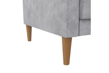 Bäddsoffa Lilly Ljusgrå, Sammet - Ljusgrå, Sammet - Möbler - Soffa - Bäddsoffa - 3 sits bäddsoffa