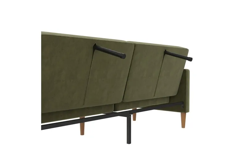 Bäddsoffa Lilly Olivgrön, Sammet - Olivgrön, Sammet - Möbler - Soffa - Bäddsoffa - 3 sits bäddsoffa