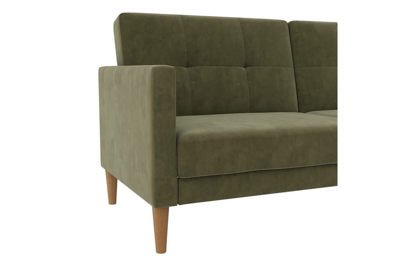 Bäddsoffa Lilly Olivgrön, Sammet - Olivgrön, Sammet - Möbler - Soffa - Bäddsoffa - 3 sits bäddsoffa