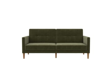 Bäddsoffa Lilly Olivgrön, Sammet - Olivgrön, Sammet - Möbler - Soffa - Bäddsoffa - 3 sits bäddsoffa