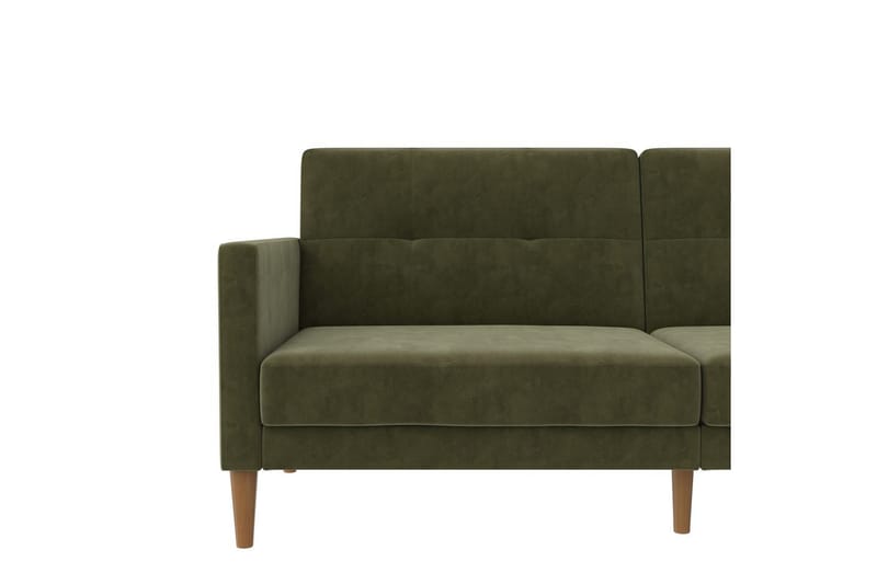 Bäddsoffa Lilly Olivgrön, Sammet - Olivgrön, Sammet - Möbler - Soffa - Bäddsoffa - 3 sits bäddsoffa