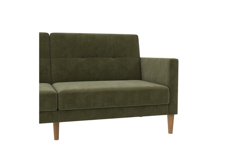Bäddsoffa Lilly Olivgrön, Sammet - Olivgrön, Sammet - Möbler - Soffa - Bäddsoffa - 3 sits bäddsoffa