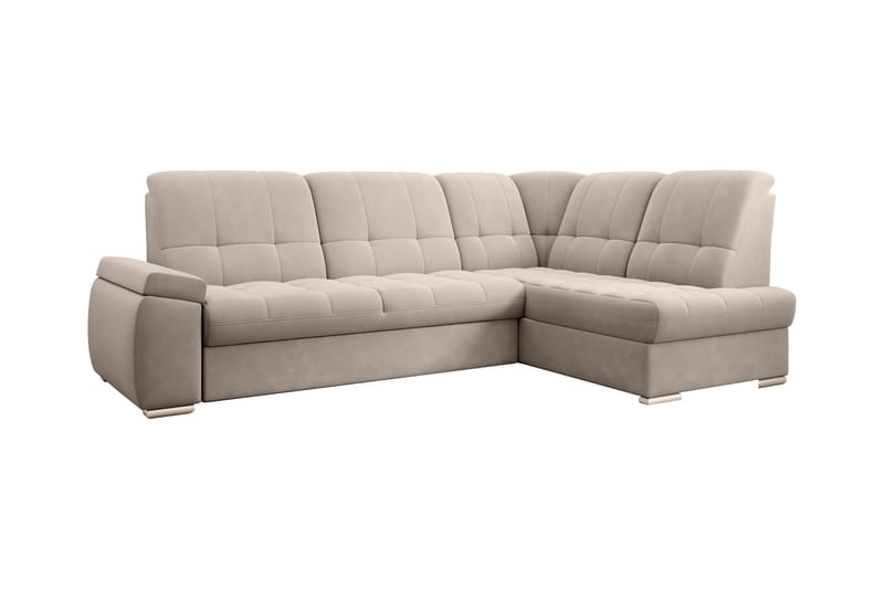 Bäddsoffa m. Schäslong Amelya 3-sits, Beige