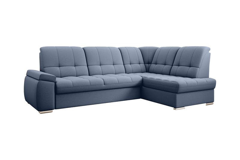 Bäddsoffa m. Schäslong Amelya 3-sits, Mörkblå