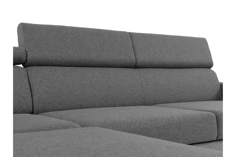 Bäddsoffa m. Schäslong Argueso 3-sits L-formad - Grå - Möbler - Soffa - Bäddsoffa - Bäddsoffa längsbäddad