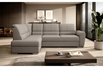 Bäddsoffa m. Schäslong Keith 3-sits - Grå - Möbler - Soffa - Bäddsoffa - Bäddsoffa längsbäddad