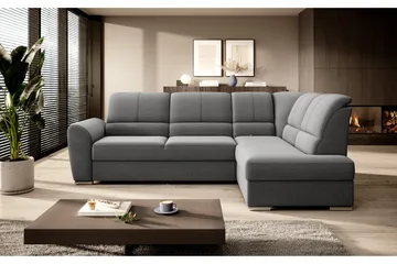 Bäddsoffa m. Schäslong Keith 3-sits - Grå - Möbler - Soffa - Bäddsoffa - Bäddsoffa längsbäddad