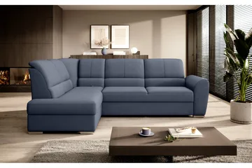 Bäddsoffa m. Schäslong Keith 3-sits - Mörkblå - Möbler - Soffa - Bäddsoffa - Bäddsoffa längsbäddad