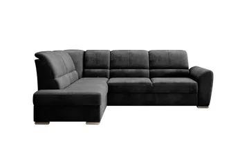 Bäddsoffa m. Schäslong Keith 3-sits - Mörkgrå - Möbler - Soffa - Bäddsoffa - Bäddsoffa längsbäddad