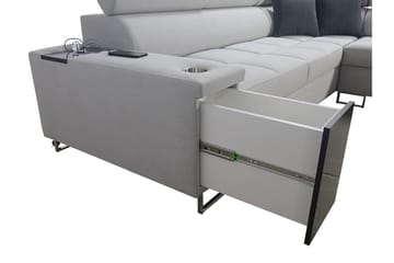 Bäddsoffa m. Schäslong Torretta L-formad - Möbler - Soffa - Bäddsoffa - Hörnbäddsoffa