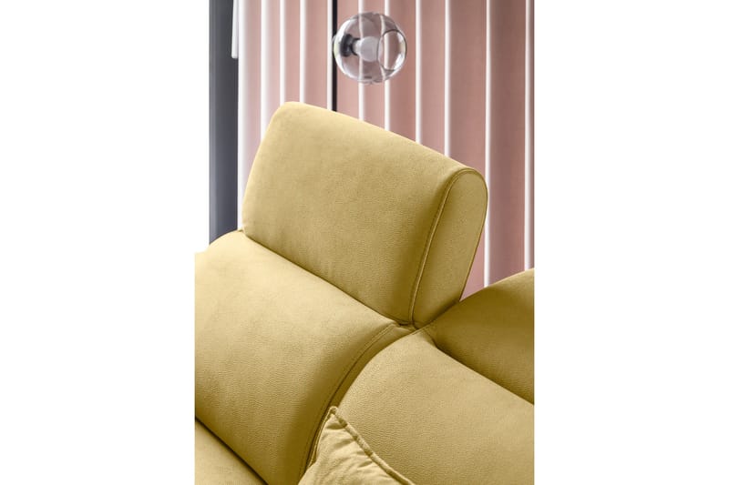 Bäddsoffa m. Schäslong Yasmine 3-sits - Gul - Möbler - Soffa - Bäddsoffa - Bäddsoffa längsbäddad