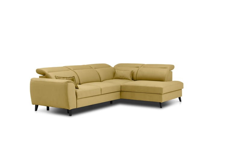 Bäddsoffa m. Schäslong Yasmine 3-sits - Gul - Möbler - Soffa - Bäddsoffa - Bäddsoffa längsbäddad