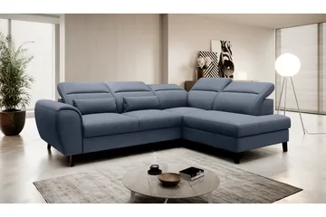 Bäddsoffa m. Schäslong Yasmine 3-sits - Mörkblå - Möbler - Soffa - Bäddsoffa - Bäddsoffa längsbäddad