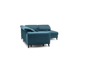 Bäddsoffa m. Schäslong Yasmine 3-sits - Mörkblå - Möbler - Soffa - Bäddsoffa - Bäddsoffa längsbäddad