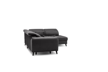 Bäddsoffa m. Schäslong Yasmine 3-sits - Mörkgrå - Möbler - Soffa - Bäddsoffa - Bäddsoffa längsbäddad