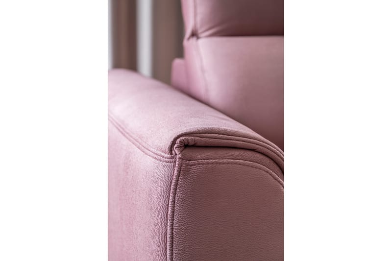 Bäddsoffa m. Schäslong Yasmine 3-sits - Rosa - Möbler - Soffa - Bäddsoffa - Bäddsoffa längsbäddad