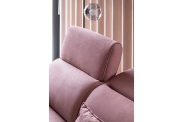 Bäddsoffa m. Schäslong Yasmine 3-sits - Rosa - Möbler - Soffa - Bäddsoffa - Bäddsoffa längsbäddad