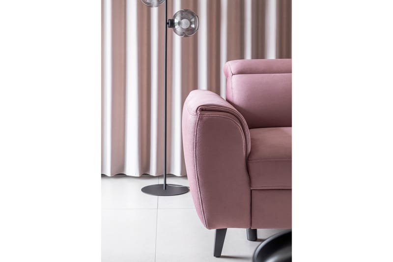 Bäddsoffa m. Schäslong Yasmine 3-sits - Rosa - Möbler - Soffa - Bäddsoffa - Bäddsoffa längsbäddad