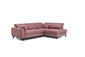 Bäddsoffa m. Schäslong Yasmine 3-sits - Rosa - Möbler - Soffa - Bäddsoffa - Bäddsoffa längsbäddad