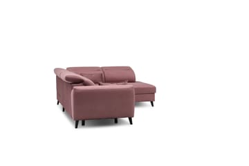 Bäddsoffa m. Schäslong Yasmine 3-sits - Rosa - Möbler - Soffa - Bäddsoffa - Bäddsoffa längsbäddad