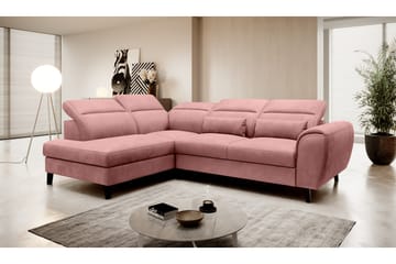 Bäddsoffa m. Schäslong Yasmine 3-sits - Rosa - Möbler - Soffa - Bäddsoffa - Bäddsoffa längsbäddad