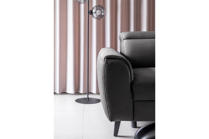 Bäddsoffa m. Schäslong Yasmine 3-sits - Svart - Möbler - Soffa - Bäddsoffa - Bäddsoffa längsbäddad