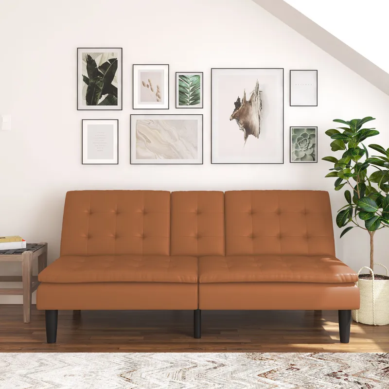 Bäddsoffa Maine Cognac - Cognac - Möbler - Soffa - Bäddsoffa - 3 sits bäddsoffa