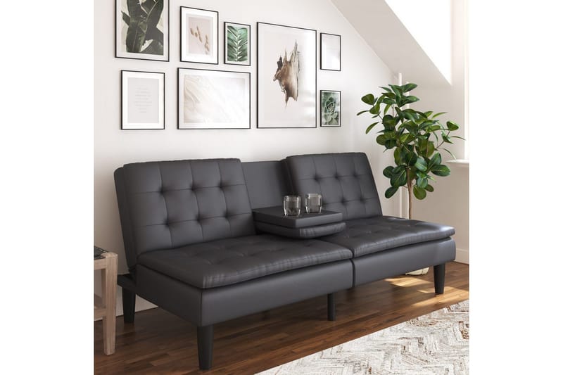 Bäddsoffa Maine Grå PU - Grå PU - Möbler - Soffa - Bäddsoffa - 3 sits bäddsoffa