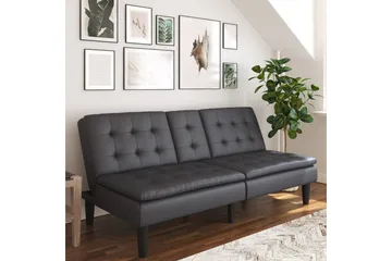 Bäddsoffa Maine Grå PU - Grå PU - Möbler - Soffa - Bäddsoffa - 3 sits bäddsoffa