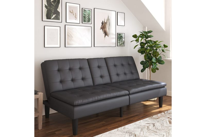 Bäddsoffa Maine Grå PU - Grå PU - Möbler - Soffa - Bäddsoffa - 3 sits bäddsoffa