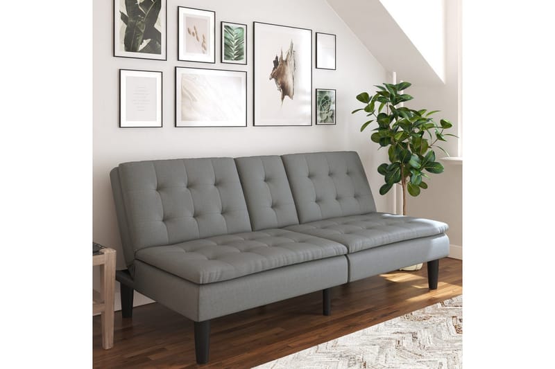 Bäddsoffa Maine Grått tyg - Grått tyg - Möbler - Soffa - Bäddsoffa - 3 sits bäddsoffa
